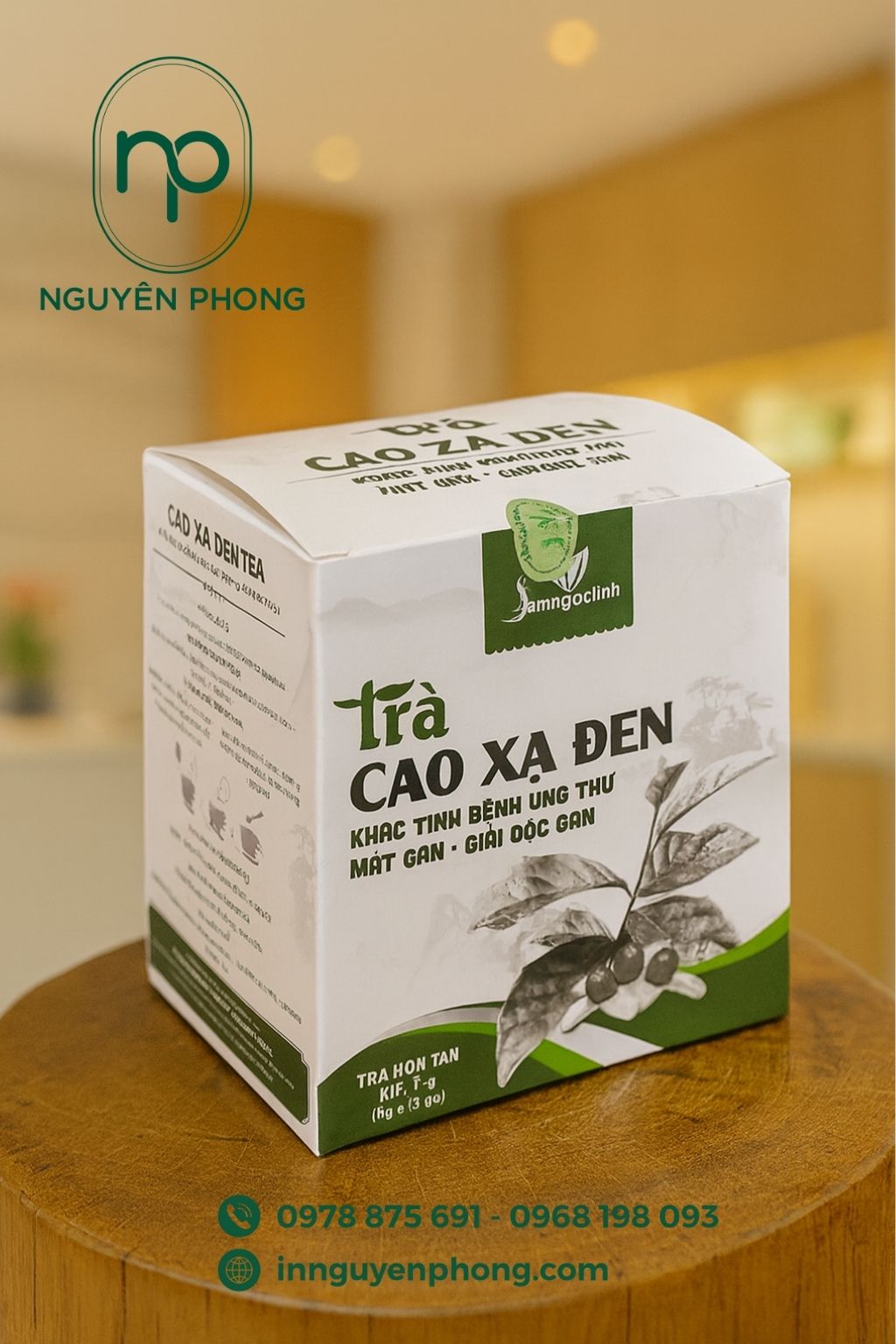 In hộp giấy đựng cao xạ đen in đẹp